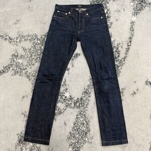 A.P.C. Standard Selvedge Jeans Womens 25 Dark Wash‎ Slim Straight Raw Hem Denim